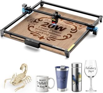 Twotrees TTS-20 Max 20W Laser Graviermaschine, Laser Cutter, 600x600mm Großformat Arbeitsbereich Lasergravur Maschine mit LightBurn, Ideal Holz, Kunststoff, Papier, Leder, Acryl