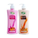 Meghdoot Moisturizing and Mix Fruit Body Lotion Combo, Ayurvedic Hydrating Lotion for Soft and Glowing Skin, 500ml Each, Pack of 2