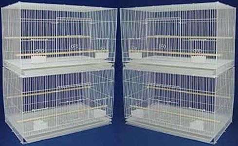 Mcage Lot of Breeding Bird Flight Cages for Canary Parakeet Aviaries Budgies Lovebird Finch (Large 30" White)