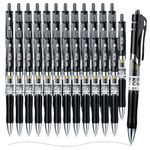 M&G Black Gel Pens 36 PCS Retractable Gel Pens, Medium Point (0.7mm) Gel Pens, Retractable Rolling Ball Gel Pens, Writing Smoothly, Large Capacity, Suitable for Working or Studying