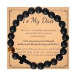 Best Dad Gifts for Birthday Christmas Father's Day Gifts from Daughter Daddy Beaded Cross Religious Christian Bracelets Gift for Men Papa Thank You Gifts for Dad Meaningful Retirement Gifts Ideas