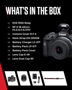 Canon EOS R100 Mirrorless Camera – Compact, High-Resolution