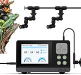 J&A Automatic Mister for Terrariums, Reptile Misting System with Programable Timer, Chameleon Fogger with Adjustable Spray Nozzles, Black