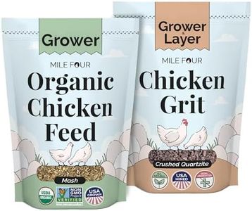 Grower Chicken Kit - Feed & Grit - Grower Chick Mash 2 lbs., Non-GMO, USA Grown, 21% Protein, Corn-Free, 100% Natural Mineral Chicken Grit 4 lbs.