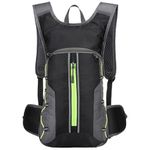 Amazon Brand - Symactive Hydration Mesh Backpack Ultra Series Hi-Viz | Leak-Proof | 2-liter Water Bladder | Breathable Mesh Design | Adjustable with Shoulder, Chest, and Waist Straps (Green)