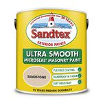 Sandtex Masonry Paint 2.5L Ultra Smooth Quality Waterproof exterior Paint Colour Sandstone