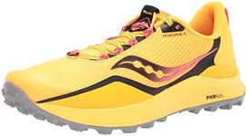 Saucony Men's Peregrine 12 Trail Running Shoe, VIZIGLD/VIZIRED, 7.5