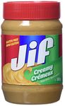 Jif Creamy Peanut Butter, Smooth & Creamy Texture, No Stir, 500g Jar