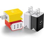 Upgraded USB Wall Charger, 3.1A 3-Port 4-Pack UL Certified Charging Block USB Plug Cube Compatible for iPhone 11/Xs/XS Max/XR/X/8/7/6/Plus,iPad Air/Mini,Galaxy10/9/8/7,Note9/8,Nexus