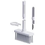 Sounce Cleaning Soft Brush Keyboard Cleaner 5-in-1 Multi-Function Computer Cleaning Tools Kit Corner Gap Duster Keycap Puller for Bluetooth Earphones Lego Laptop AirPods Pro Camera Lens (White)