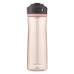 Contigo Ashland 2.0 Leak-Proof Water Bottle with Lid Lock and Angled Straw, Dishwasher Safe Water Bottle with Interchangeable Lid, 24oz Pink Lemonade