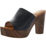 Jessica Simpson Women's Shelbie Block Heel Platform Heeled Sandal, Dark Black, 8.5, Black, 8.5