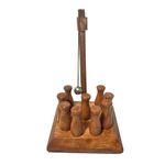 HANDCRAFTED SOLID WOOD BAR SKITTLES GAME | wooden bowling set | Pub skittles set | table top skittles | Devil amongst the tailors | Indoor skittles | vintage traditional pub game | tabletop skittles