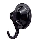 NL Home Suction Cup Hooks, Wreath Hangers for Front Door or Window, Set of 4, Black