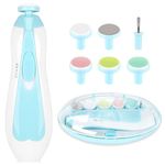 Baby Nail File Grinder Set Safe Nail Trimmer Kit Fingernails Care Manicure 6-in-1 Set for Kids Safe Effective Baby Manicure Tools (MULTI COLOUR)