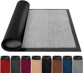 BLADO Door Mats Indoor - Easy to Clean Heavy Duty Door Mat for Indoor & Outdoor - Washable Door Mat, Non Slip Dirt trapper Door Mat - Super Absorbent Front Door Mat (40cm x 60cm, Grey Et)