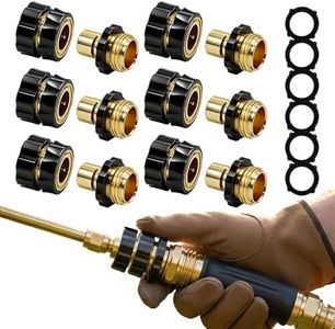 Garden Hose Quick Connector Fittings, 2026 New Water Hose Adapter, Durable 3/4 In Hose Connector, Universal Hose Adapter for Instant Connection, Quick Release Water Hose Adapter for Garden (6, Brass)