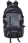 F Gear Orion Grey 46L Large Trekking Backpack Rucksack Bag for Men Women Unisex Water resistant|Laptop Sleeve|Light Weight|Hiking Daypack Weekender overnighter Camping Outdoor Bag