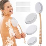 Creamify Lotion Applicator for Your Back, Lotion Applicators, Long Wooden Handle with Replaceable Brush Head, Easy Reach for Bath, Skin Cream, Tanning
