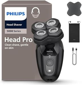 Philips Head Shaver Pro 5000 Series - Skull Shaver for Men and Women, 360° Flexing Head & ComfortCut Blades for Clean Shave, Gentle on Skin, Model HS5980/15