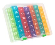 e-Pill 7 Times a Day x 7 Day Clear Weekly Pill Organizer, Vitamin, and Medicine Pillbox (Rainbow)