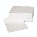 Oil Absorbent Pads - Absorb Oil, Fuel, Petrol, HVO, Hydraulic Oil - Spill Control Sheets - 50cm x 40cm, 100 Sheets, Sonic Bonded Core with Spun Bound Top Layer, White - Indoor/Outdoor Use