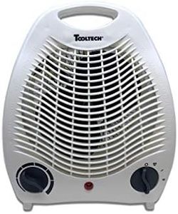 Tooltech® 750-1500-Watt Compact Fan Heater with Adjustable Thermostat