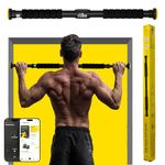 The Cube Club Premium Pull Up Bar Neo Big Home Workout Chin Up Bar Doorway with Bubble Meter | Extended Foam Grip (90cm-115cm) Hanging Rod for Height Increase (Load Capacity 200Kg, 1 Year Warranty)