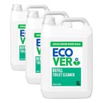 Ecover Toilet Cleaner Refill, Removes Limescale leaving a Sparkling Clean, Fresh Pine & Mint Scent, 1 x 5L (Pack of 3)