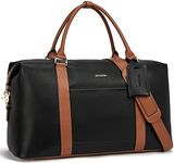 BOSTANTEN Weekender Bags for Women Leather Duffle Bag for Travel Overnight Duffel Carry on Large Tote with Trolley Sleeve and Luggage Tag