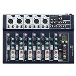 Weymic Professional Mixer | 7-Channel 2-Bus Mixer/w USB Audio Interface for Recording DJ Stage Karaoke Music Application