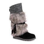 MUK LUKS Lukees Women's Sigrid Leela Too Boots Fashion, Ebony, 6 UK