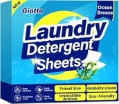 Giotto Laundry Detergent Sheets, Eco-Friendly, Liquidless Earth Laundry Sheets Breeze Detergent for Travel, Home and Dorm with HE Machine, 100 Loads, Ocean Breeze Scent