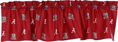 NCAA Alabama Tide Curtain Valance, 84" x 15", Crimson