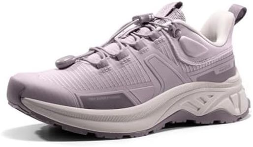 NORTIV 8 Women's Lightweight Hiking Shoes Quick Laces Outdoors Sneakers Light Purple Size 6.5 M US SNHS239W