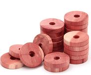 Coolrunner 24 Pack Cedar Fresh Red Cedar Wood Rings, Aromatic Cedar Blocks, 100% Natural Red Cedar Hangers for Closets and Drawers, Clothes Storage Protector