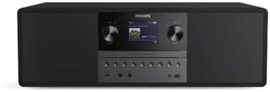 Philips Micro Système Musical TAM6805, 50W Tout-en-Un avec Radio Internet, Bluetooth, Spotify Connect, USB, Lecteur CD, Dab+, FM, Haut-parleurs Bass Reflex – Système Audio Compact pour Maison et Bure