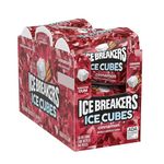 ICE BREAKERS ICE CUBES Cinnamon Sugar Free Chewing Gum, Made with Xylitol, 3.24 oz Cube Bottles (6 Count, 40 Pieces)