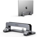 UGREEN Vertical Laptop Stand for Desk Adjustable Laptop Holder Dock Aluminum Desktop Stand, Compatible for MacBook Air Pro, Microsoft Surface(Grey)