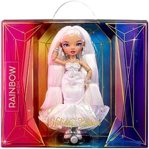 Rainbow High Holiday Editon Collectors Fashion Doll 2022 - Roxie Grand - Includes Multicoloured Hair, Iridescent & Diamond Gown, and Premium Doll Accessories - for Kids Ages 6+