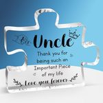 Buioata Uncle Gifts - Acrylic Puzzle Block Gifts for Uncle, Best Uncle Gifts from Niece & Nephew, Great Uncle Gifts for Birthday Christmas Thanksgiving Day, Present for Uncle Birthday