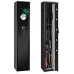 Goplus Rifle Safe, Quick Access 3-Gun Safes for Rifles w/Biometric Fingerprint, Built-in Alarm System, Digital Keypad, 2 Emergency Keys, Heavy Home Gun Security Cabinet Gun Locker for Shotgun Firearms