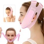 Silicone V Face Mask- Face Lift Up Belt Facial Slimming Bandage Mask Cheek | Chin,Neck Slimming Thin Belt Face Slim Lift Band Double Chin Reducer for Women and Men Tightening Skin (V-Line Mask)