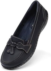 Artisure Women's Classic Blue Genuine Leather Penny Loafers Fashion Tassel Boat Shoes Comfort Driving Moccasins Casual Slip On Walking Flats 11 M US 1003-LAN110