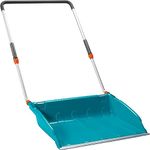 GARDENA snow tub: For snow clearing on larger surfaces, 70 cm working width, snow shovel with a robust steel edge and 3-stage telescopic, having a defined tread edge (3260-20)