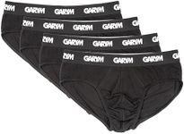 Gary Majdell Sport Men's Stretch Cotton Bikini Brief, Moisture-Wicking Underwear, 4 Pack (Black, Small)