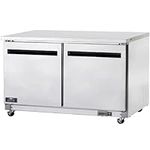 Arctic Air AUC60F 60-Inch Two-Door Undercounter Work Top Freezer, Stainless Steel, 1/2-HP, 115v