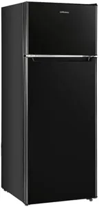 Upstreman 7.7 Cu.Ft. Refrigerator with Freezer, Double Door Refrigerator, Adjustable Thermostat, Large Capacity, Reversible Door Swing, Refrigerator for Apartment, Office, Dorm, Black（BD75）