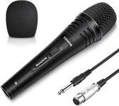 TONOR Dynamic Karaoke Microphone for Singing with 5m XLR Cable, Metal Handheld Mic Compatible with Karaoke Machine/Speaker/Amp/Mixer for Karaoke Singing, Speech, Wedding, Stage and Outdoor Activity