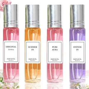 4 Stück Pheromonparfüm Perfume for Women, Original Scent Perfume Damen, Duftverstärker mit Pheromonparfüm, Mini Parfüm Set,Roll On Pheromone Parfum, Verstärkte Ausstrahlung